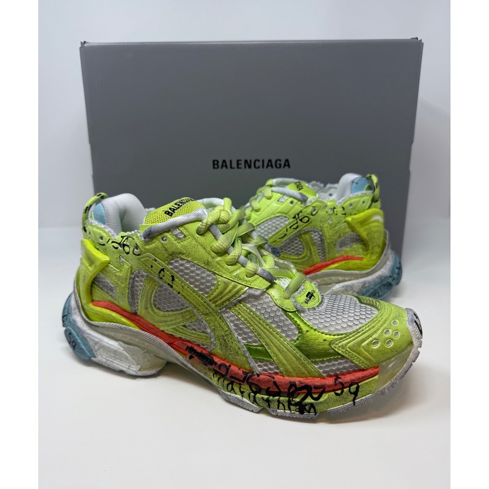 Balenciaga Marathon Runner Sneaker Yellow Unreleased Demna Size 12 US 45 EU